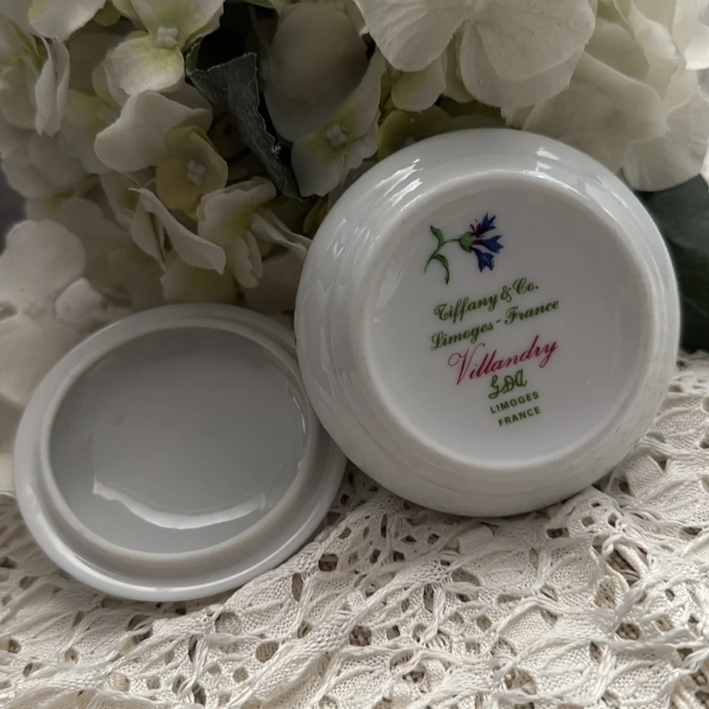 Tiffany & Co. Limoges “Villandry” Porcelain Trinket Jewelry Box